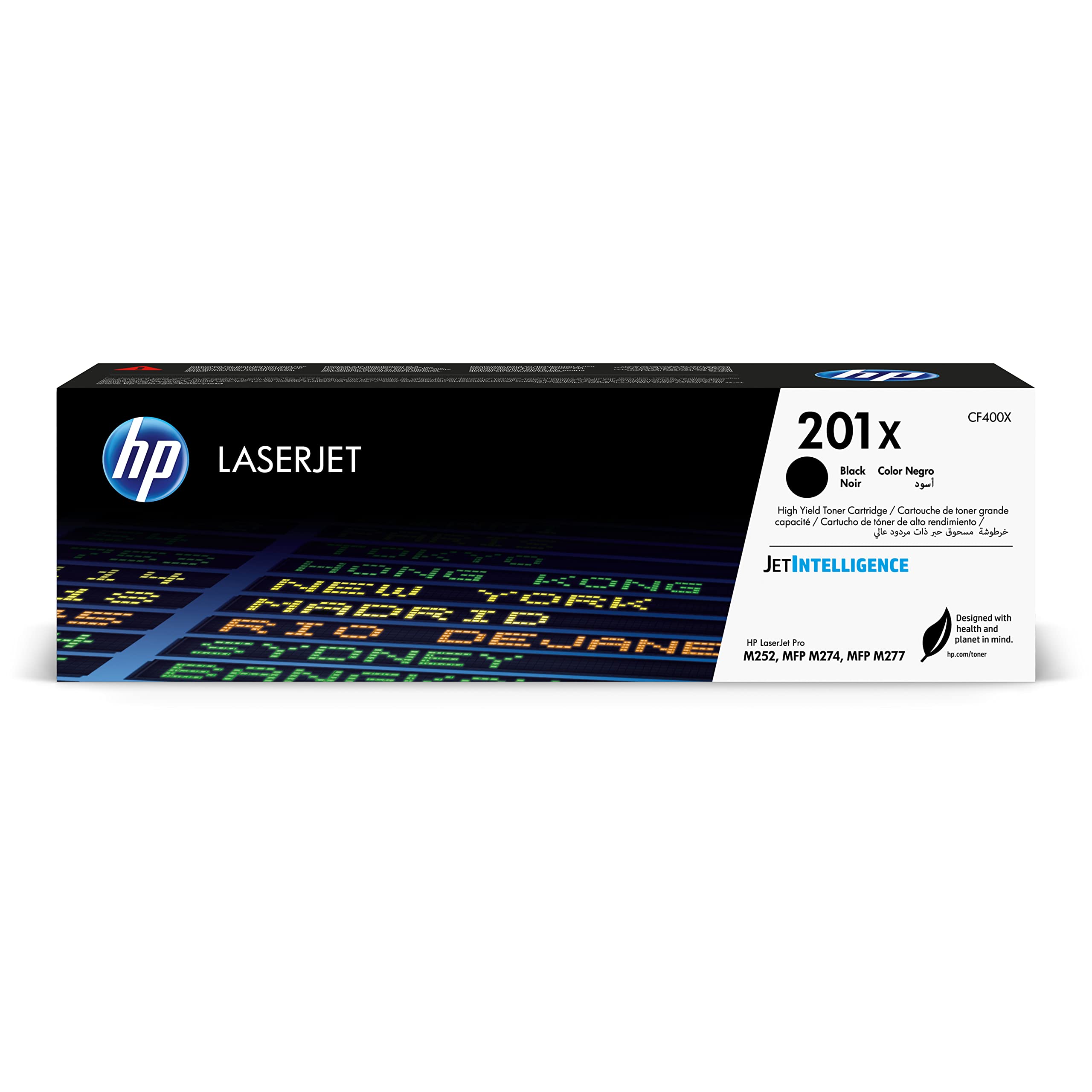 HP 201X Original Toner Schwarz, hohe Reichweite, kompatibel mit HP Color LaserJet Pro M252 / M277 Druckerserien