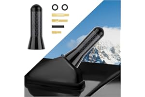 Carbon Fiber Car Antenna with 6PCS Antenna Adapter,Universal Stubby Antenna Car Antenna Replacement for Car Truck SUV,The Mos