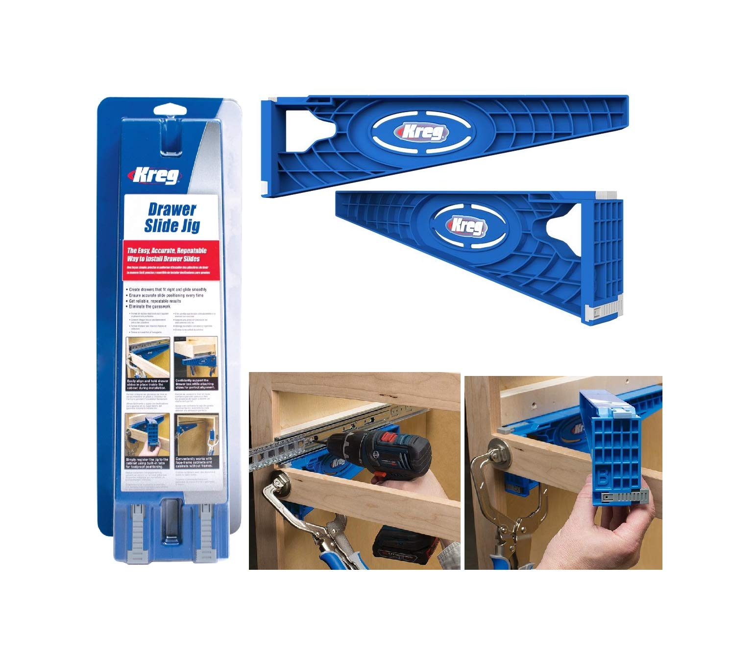 Simple Use Reversible Drawer Slide Jig Supporter Tool Quick