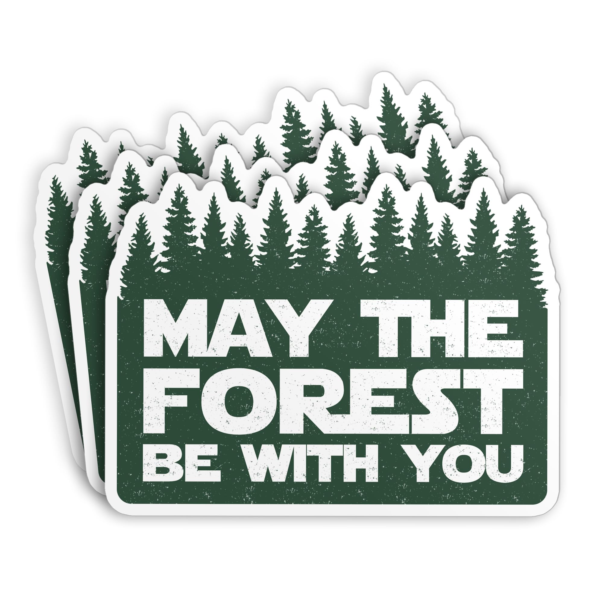 Photo 1 of (3Pcs) May The Forest Be with You Stickers Nature Cute Hiking Sticker 3" Camping Sticker Waterproof Vinyl Sticker for Kindle Laptop Water Bottle Hard Hat Funny Sticker Gifts 3 Inches