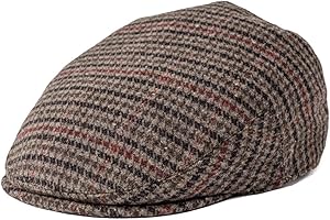 FEINION Men's Wool Tweed Newsboy Ivy Cap Gatsby Golf Flat Hat