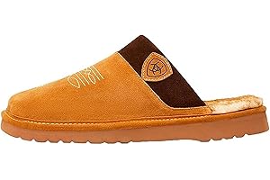 ARIAT Men's 2842 Silversmith Outdoor Indoor Western Suede Foam Cushioned Square Toe Slipper