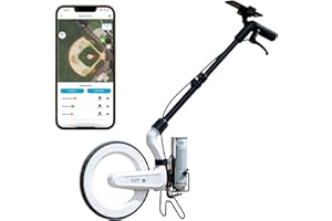 Plott Carta: Digital Mapping Wheel; Electronic Distance Measuring and Estimating; Feet, Inches, Yards, Meters, with Spray Paint Attachment