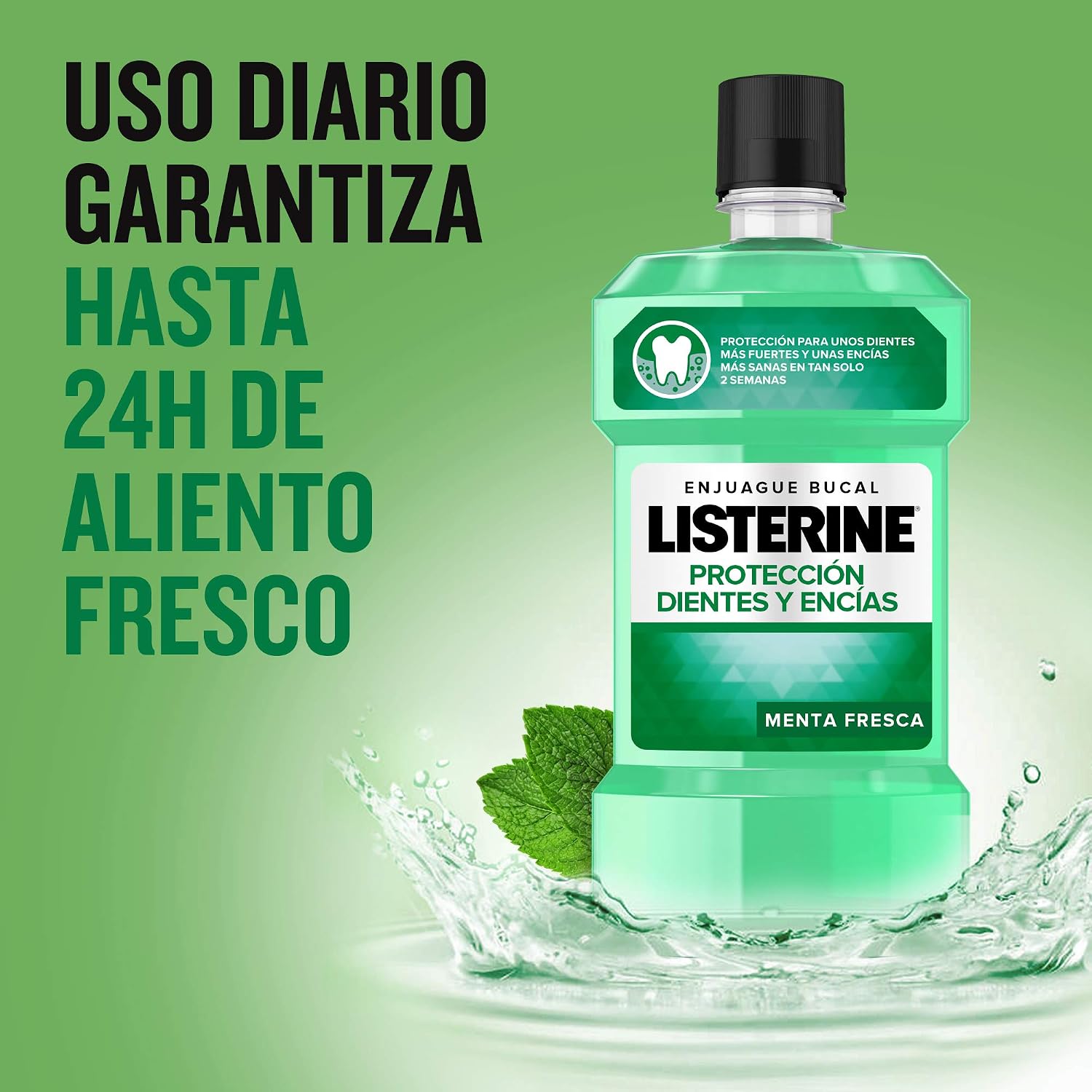 Listerine Teeth & Gum Defence Mouthwash, Fresh Mint, 1 Litre - Image 3