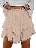 Lepunuo Womens Shorts High Waisted Skorts Flowy