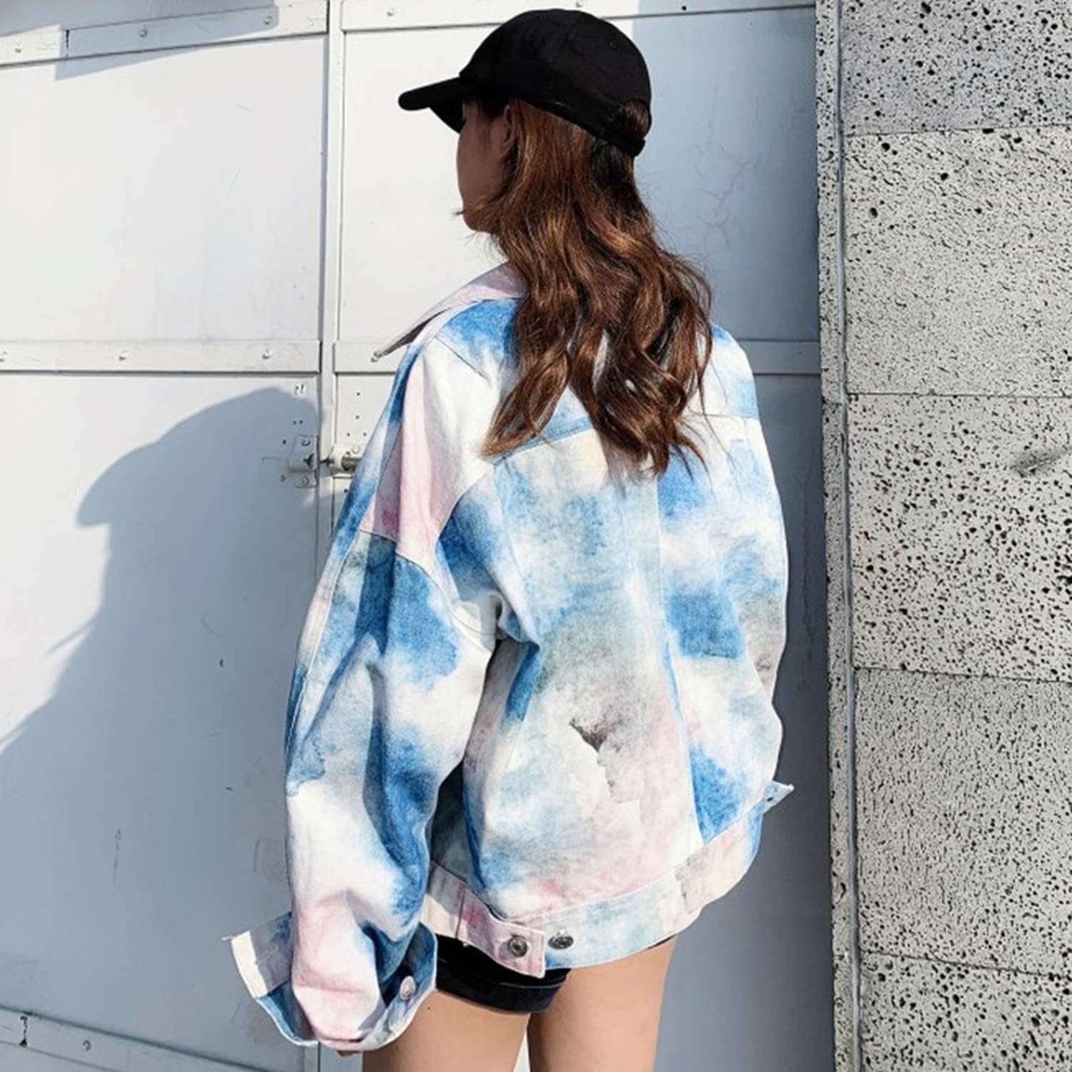 pastel tie dye denim jacket