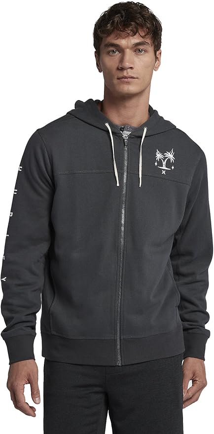 Buy Hurley Men's AJ2216 Atlas Boxed Full Zip Hoodie, Anthracite - Large at Amazon.in