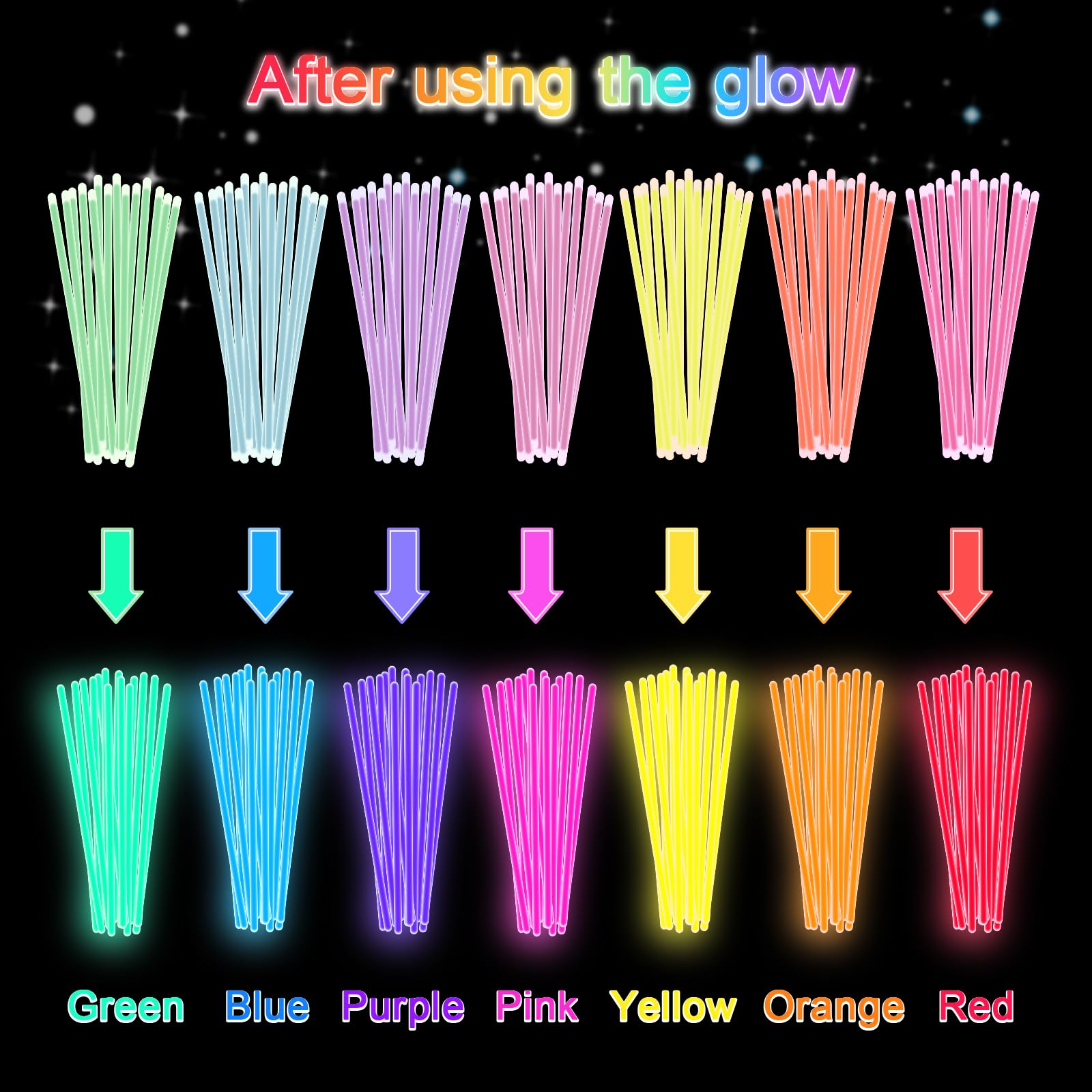 Glow Sticks Bulk Party Pack- Ultra Bright 50pk Glow in the Dark Party Favors, Glow Decorations, Neon Party Glow Necklaces and Glow Bracelets with Connectors