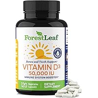 Vitamin D3 50,000 IU Weekly Supplement - 120 Vegetable Vitamin D-3 Capsules for Bones, Teeth, and Immune Support - by…