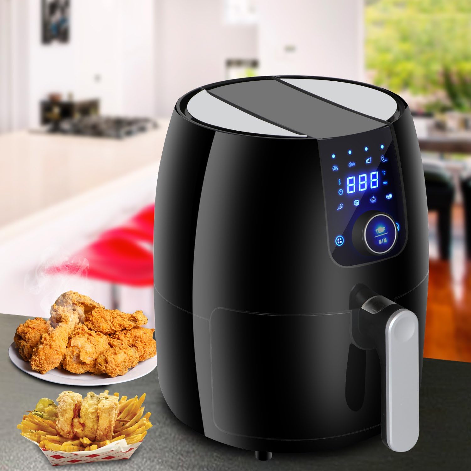 Cooking Preset Nonstick Basket，ETL Certified Oil Less Hot Airfryer