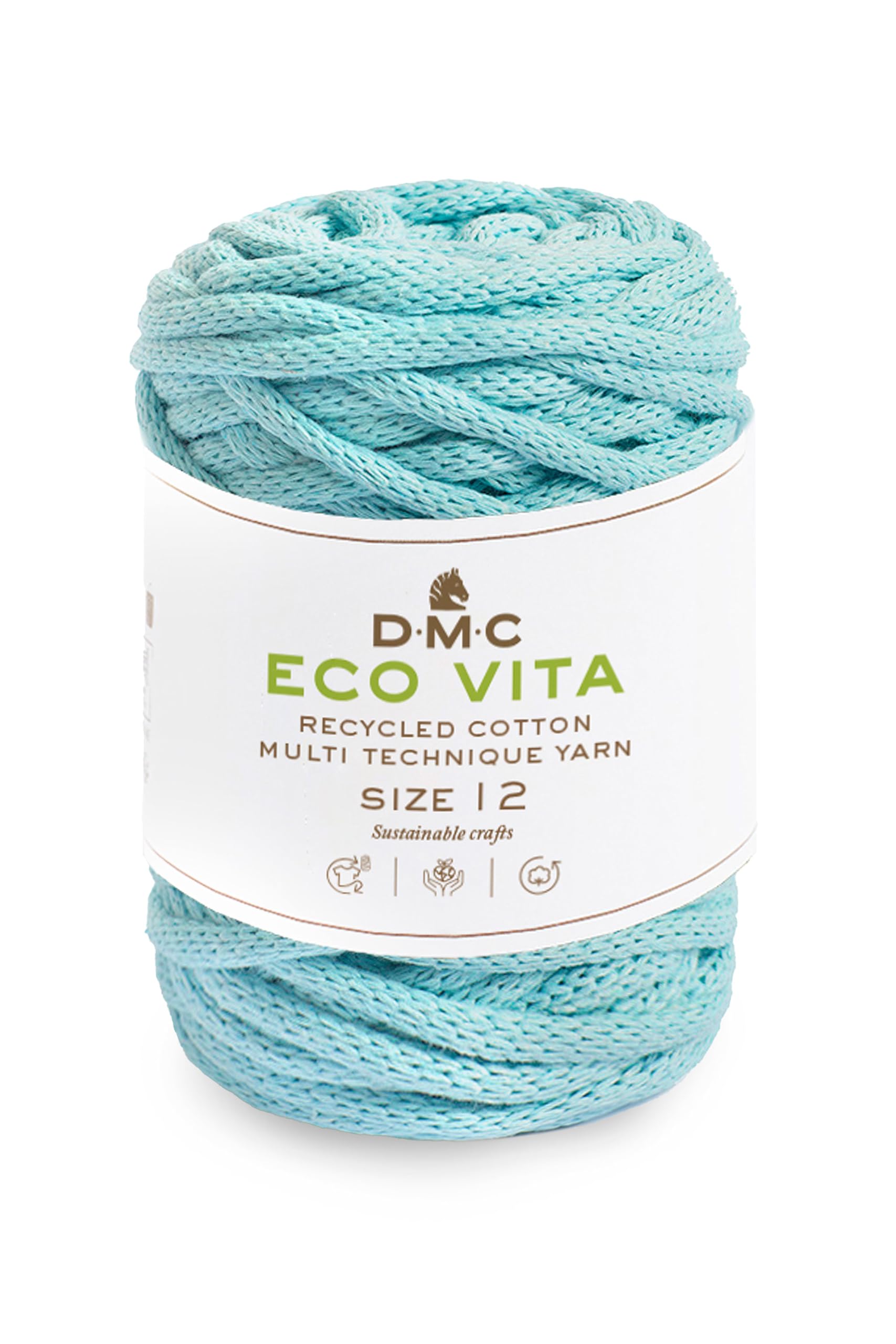 DMC Eco Vita 12, Crochet Knitting Macrame Yarn, Pale Blue (81), 250g — image 1