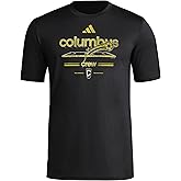 Adidas Mens Columbus Crew Vintage World Pre-Game Short Sleeve T-Shirt
