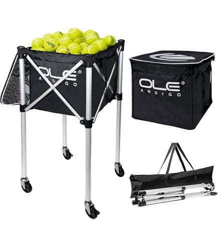 Gamma EZ Travel Cart 150 Ball Basket - Portable Tennis Ball Hopper With Folding Design