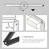 Akozon 30cm Folding Ruler with 0-300mm Length and 0-90° Protractor view 4