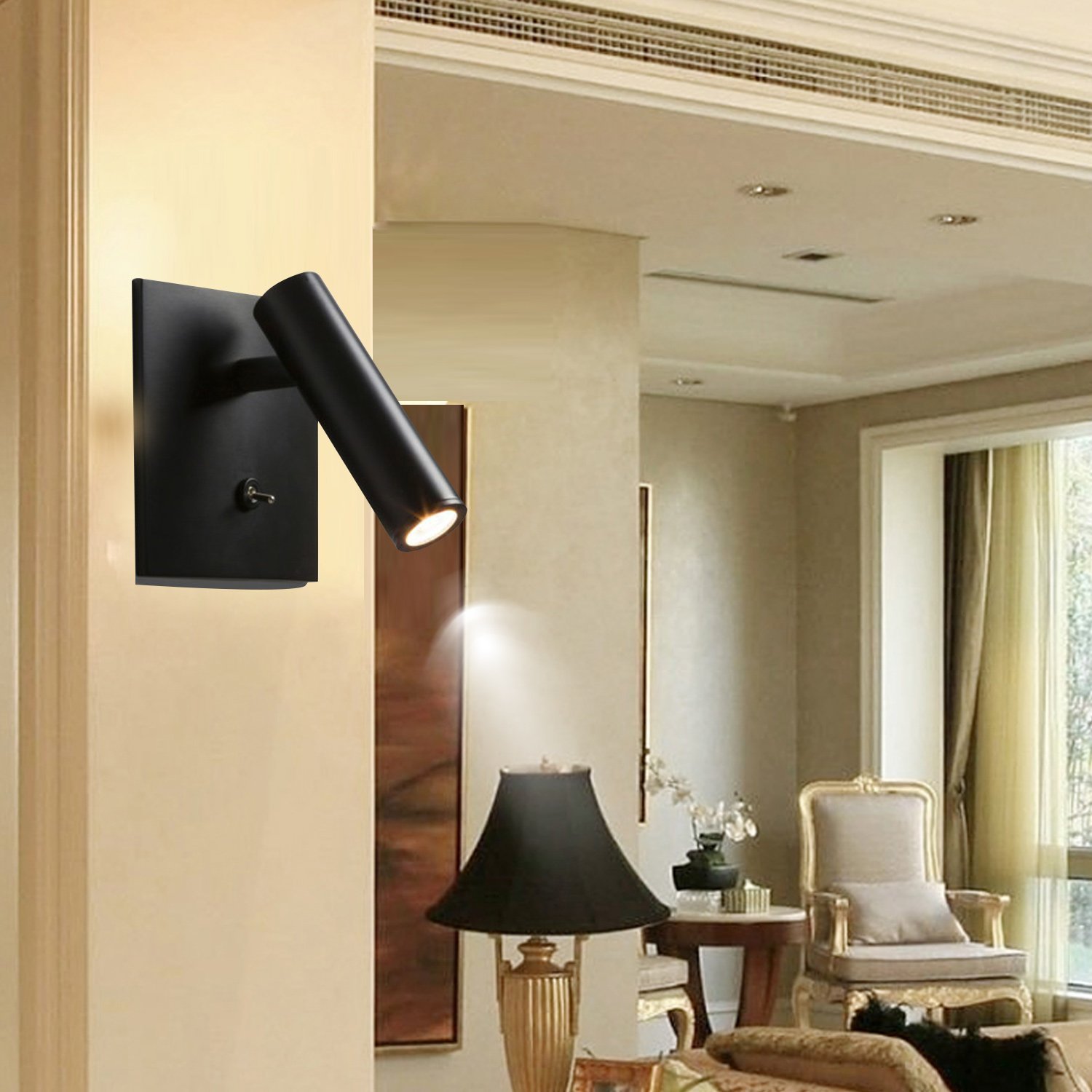 Appliques murales Cuisine & Maison Noir givré 3W LED ...