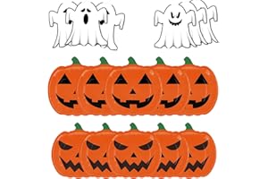 SJJPDYY Halloween Plates - Pumpkin Paper Plates Disposable for Halloween Decor Halloween Decorations for Table Halloween Party Supplies Halloween Party Favor