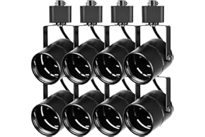 AOAXL Track Lighting Heads H Type 3-Wire Single Circuit, GU10 Base Adapter Replaceable Supporting 2inch Bulb (Bulb NOT Included) for Kitchen Dining Room Wall Art Exhibition, 8 Pack