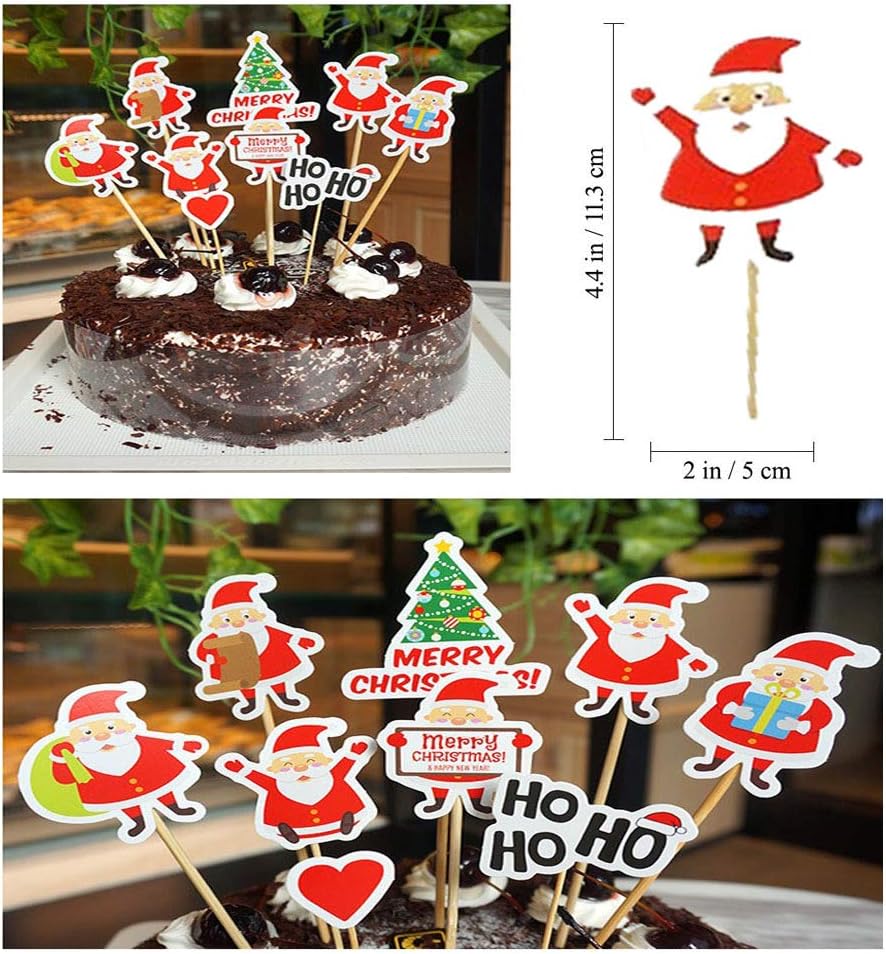 Pour Le Theme Du Festival Et La Fete Danniversaire Wellxunk Cake Topper 36 Pieces De Noel Topper De Petit Gateau Cupcake Toppers Decorations Et Accessoires De Fetes Cuisine Et Maison Helpacreche Co Za