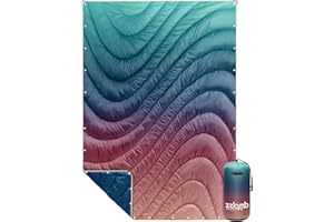 zzlamb Camping Blanket, Lightweight Cloak Puffy Down Alternative Travel Blanket, Portable & Windproof Warm Outdoor Blanket, Cozy Quilt Plane Car Picnic Hammock Beach Backpacking