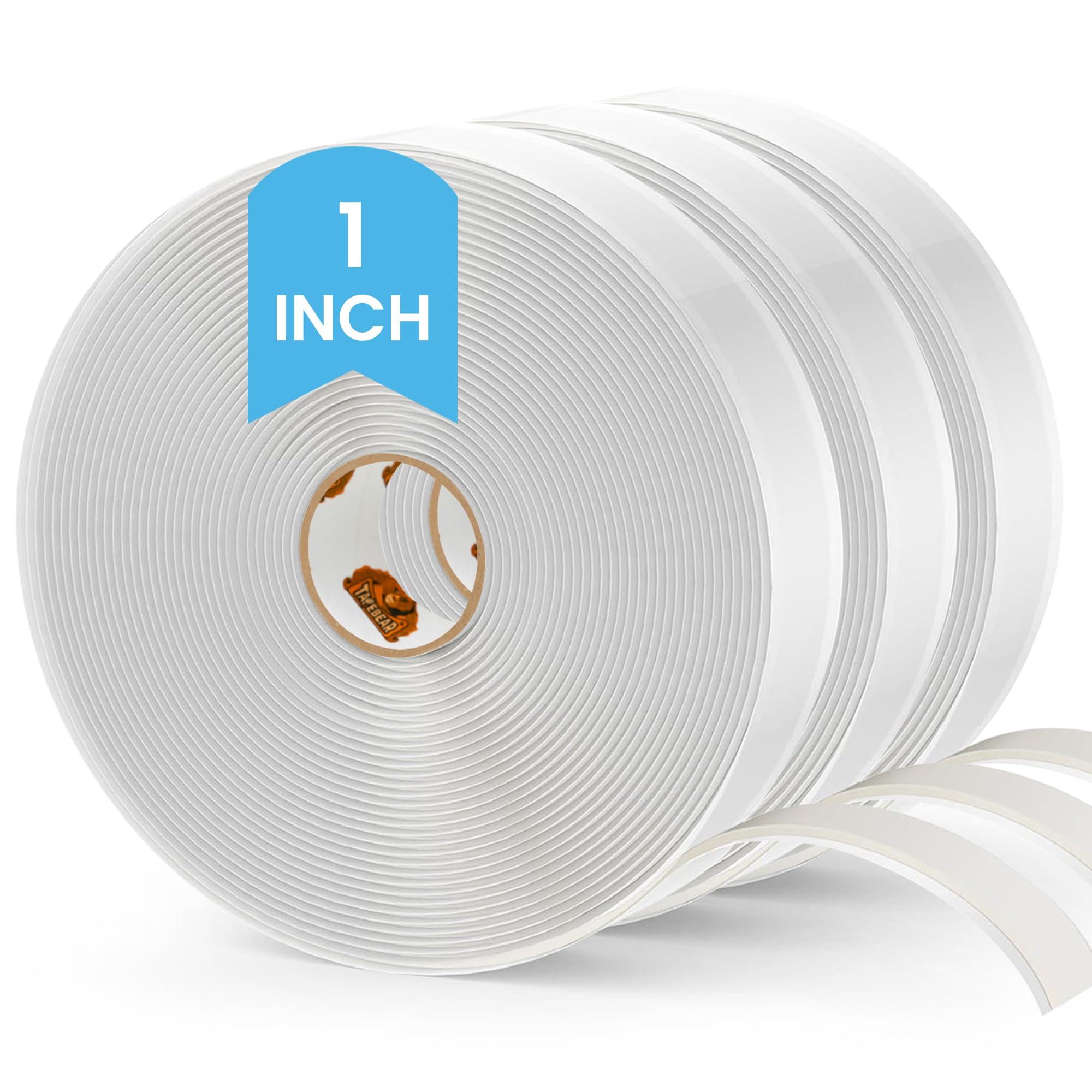 TAPEBEAR Butyl Tape 25mm x 9m White, 3mm Thick Plumbers Putty Tape RV Sealant Tape Window Sealing Tape Leak Proof Double Sided Butyl Caulking Tape for Boat Sealing, EDPM, Automotive, 3Rolls