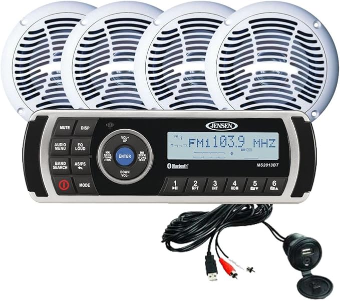 Jensen CPM200 Marine Stereo Audio System; Includes MS2A AM