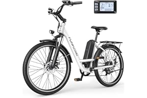 Funhang Electric Bike for Adults, 1000W Peak Ebike, 21.7MPH 50Miles City Cruiser Ebikes, 26" Step Thru Electric Bicycle with 48V Removable Battery, Adjustable Stem, Rear Rack, Front Suspension,7 Speed