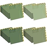 FALIZIFU 50 Pieces 2-Ply Green Scalloped Napkins with Gold Foil Cocktail Napkins Disposable Paper Napkins for Dinner Wedding Baby Shower Birthday Party Beverage Napkins