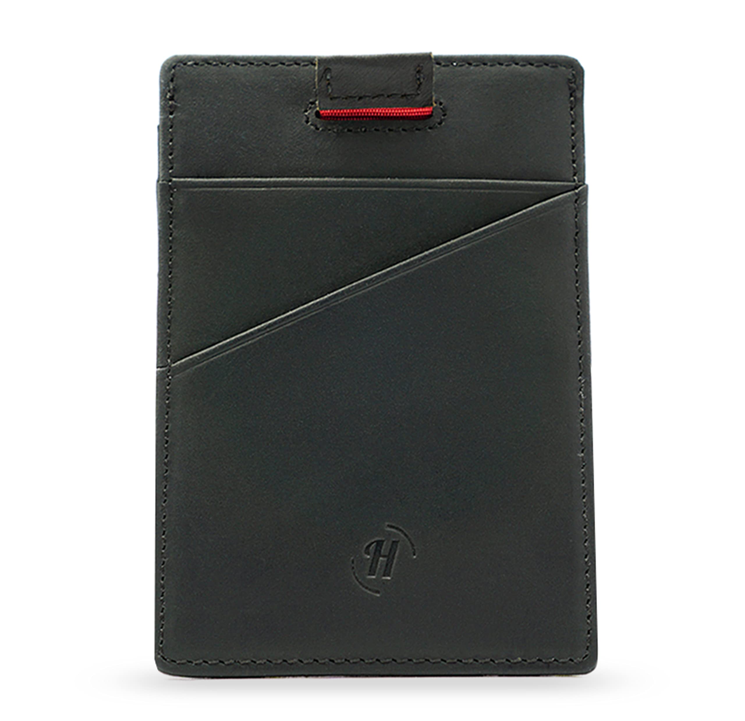 Hoq's Mens Card Wallet - Small Wallet with RFID Blocking - Pocket Friendly Card Holder for Men - Vegan Leather - Cool, Unique Slim Mens Wallet to Reduce The Bulk - The Adventurer