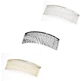 Ruwado 3 Pcs 30 Teeth Hair Side Comb Metal Black Gold Silver Vintage Wire Twist Hair Clips Pins for Women Girls Ladies Party Wedding Veil Bridal Hair Accessories Jewelry Supplies