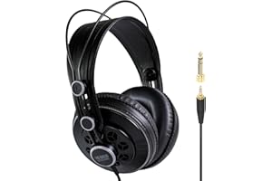 Superlux HD681B Dynamic Over-Ear Headphones Wired with 50mm Neodymium Driver, Single-Sided, Semi-open, Deep Bass, Balanced Tone for Professional Monitoring Recording Gaming Streaming Live Rock Concert