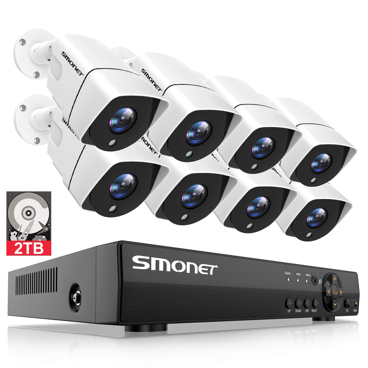 Full HD 1080P Security Camera Systems,8 Channel 5in1 HD DVR