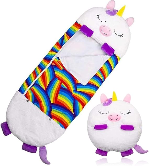 Amazon Co Jp Hezhipu ユニコーン 寝袋 スリーパー バッグ かわいい コンパクト 子供用 秋冬対応 防寒 純綿 洗える 赤ちゃん対応 服 ファッション小物