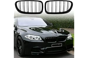 sportuli Front Replacement Kidney Grille Grill Compatible with BMW 5 Series F10 F11 F18 M5 (Gloss Black)