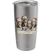 Vintage Founding Fathers Santa Hats Patriotic Christmas Stainless Steel Insulated Tumbler