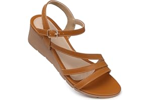 SWQZVT Wedge Sandals Women Dressy: Summer Low Wedges Comfort Sandal - Comfortable Strappy Casual Womens Sandals