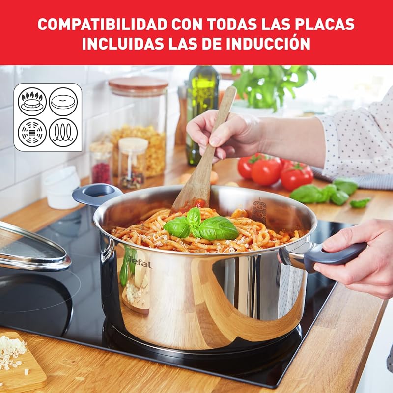 Daily Cook - Juego de 4 Piezas + 5 Accesorios, Acero inoxidable