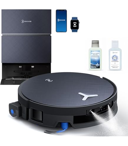 ECOVACS Aspirador e esfregão robô OmniCyclone DEEBOT X12, estação