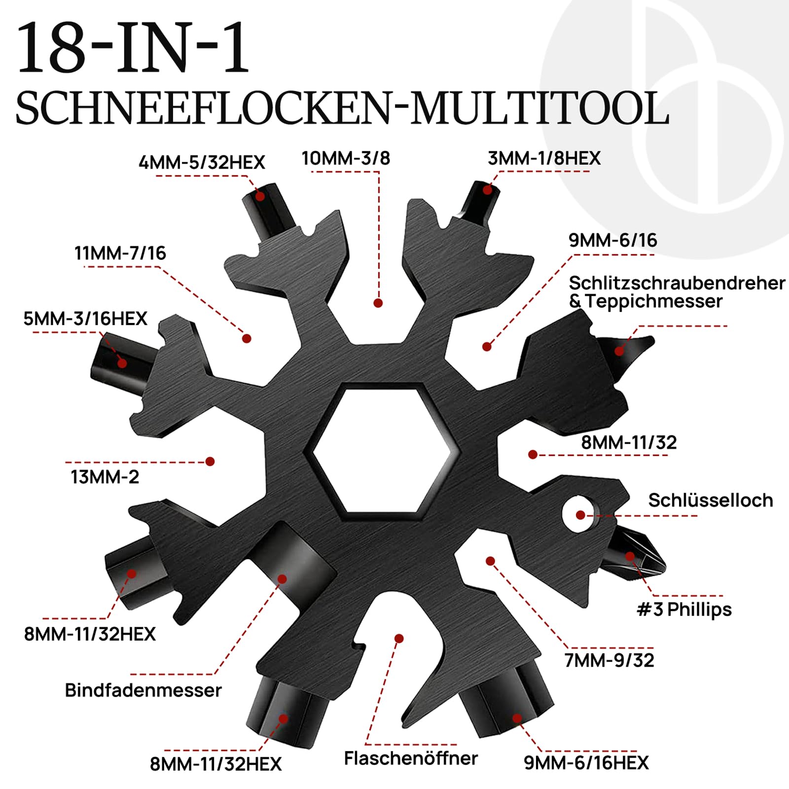 BIBURY Vatertagsgeschenk für Papa, Multitool Taschenmesser, Geschenke für Männer, Camping Zubehör, Geburtstagsgeschenk Gadgets für Männer, Klappmesser, Messer Outdoor, Männergeschenke für Papa 3