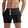 AIMPACT Mens Workout Sweat Shorts 5 Inch Cotton Casual Fitness Mens Athletic Gym Shorts with Pockets