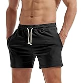 AIMPACT Mens Workout Sweat Shorts 5 Inch Cotton Casual Fitness Mens Athletic Gym Shorts with Pockets