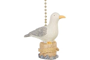 CLEMENTINE DESIGNS Coastal Beach Decor Seagull Ceiling Fan Light Pull