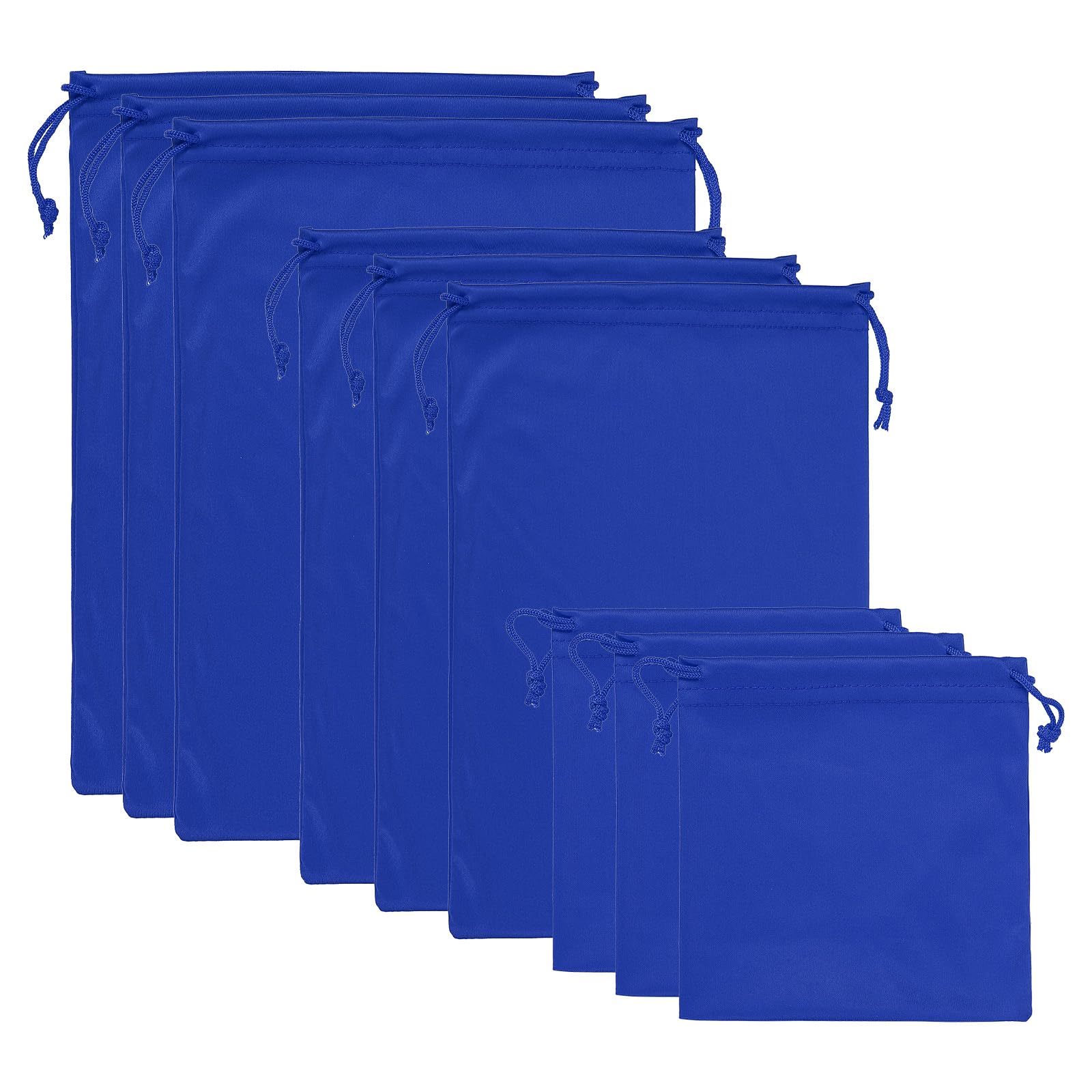 PATIKIL Ski Goggle Bag, 9 Pack Microfiber Pouch Protective Storage Case Sleeve, (5.9" x 5.9", 10.6" x 7.1", 11.8" x 9.1"), Blue