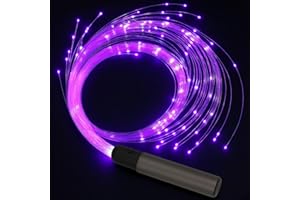Fiber Optic Whip LED Whips: Tensso 6ft Rechargeable LED Whip Lights for Dance with 7 Colors and 5 Glow Modes, Flow Toy Rave L