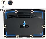 Dell G3 3500 3590 Bottom Base Cover w/Blue Rubber Feet USB-C KV9X9 0KV9X9 view 3