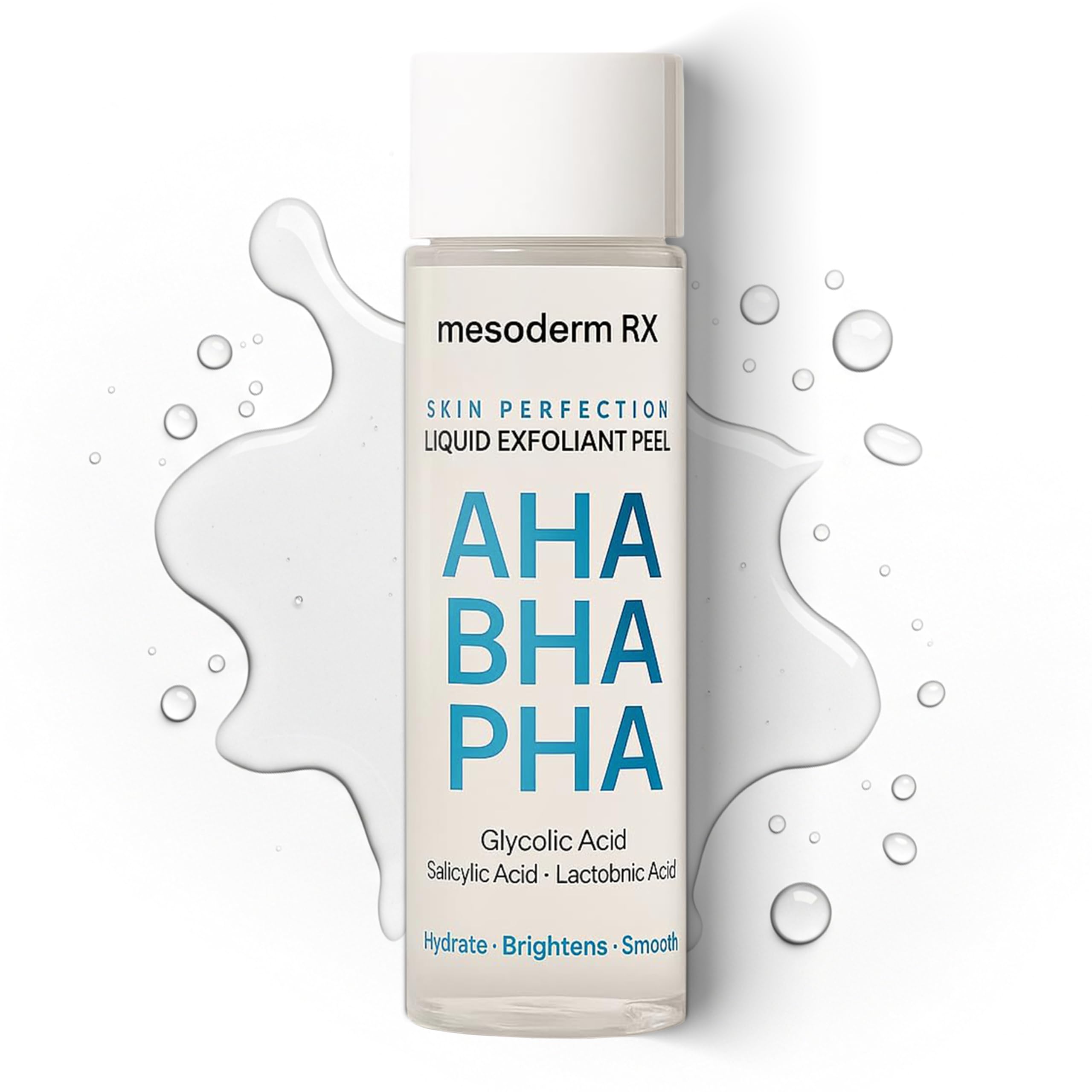 Mesoderm RX - AHA BHA PHA Liquid Salicylic Acid Exfoliant - Fights against Blackheads, Enlarged Pores, Uneven Skin Tone & Fine Lines, 4 oz Bottle
