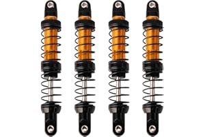 ZXYRC RC Shock Absorber Oil Adjustable RC Damper Set with Springs for 1/10 RC Truck Crawler Axial SCX10 I II III TRX4 D90 (90mm, black)