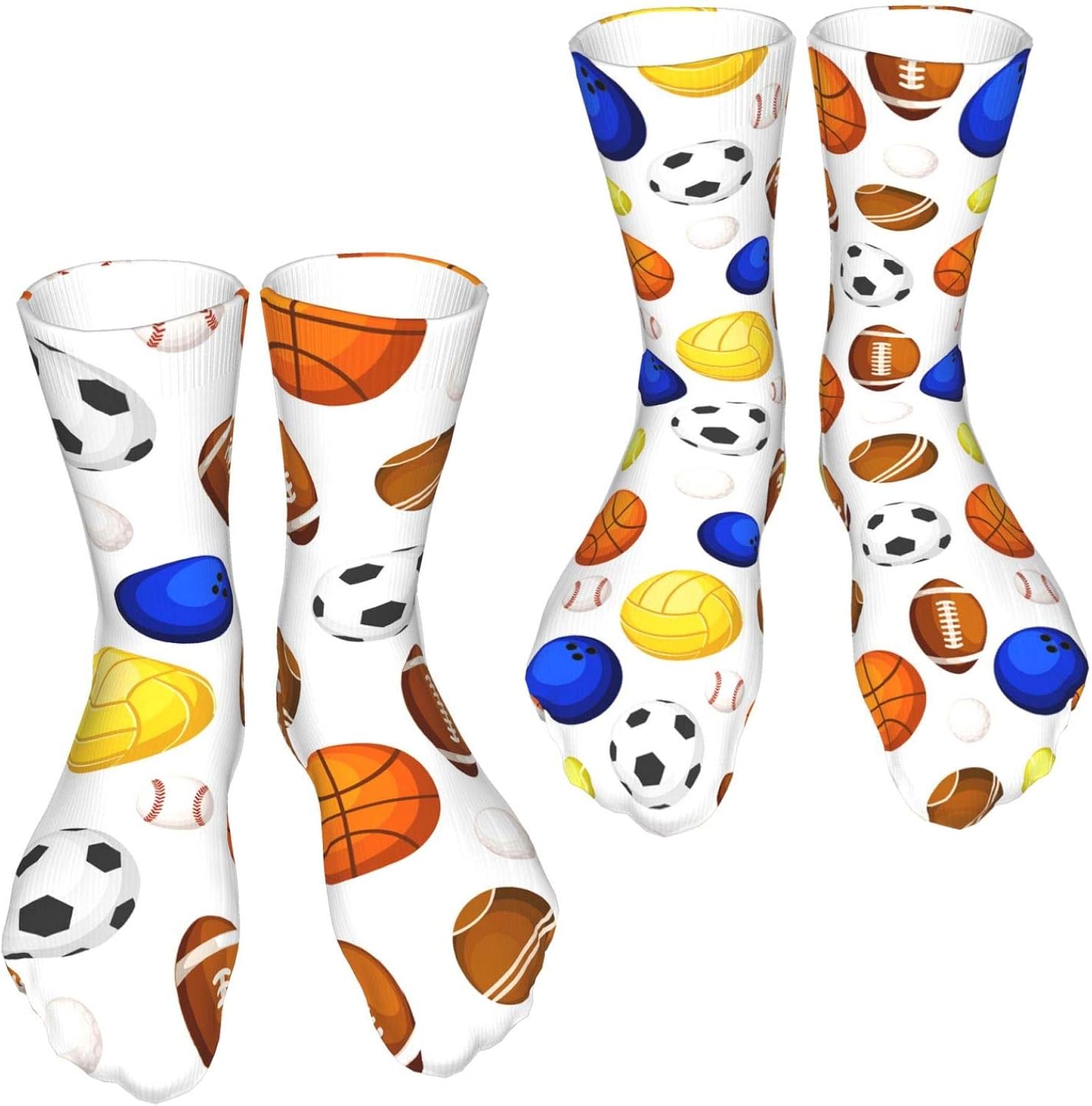 sports balls baseball pattern Socks Novelty Casual Crew