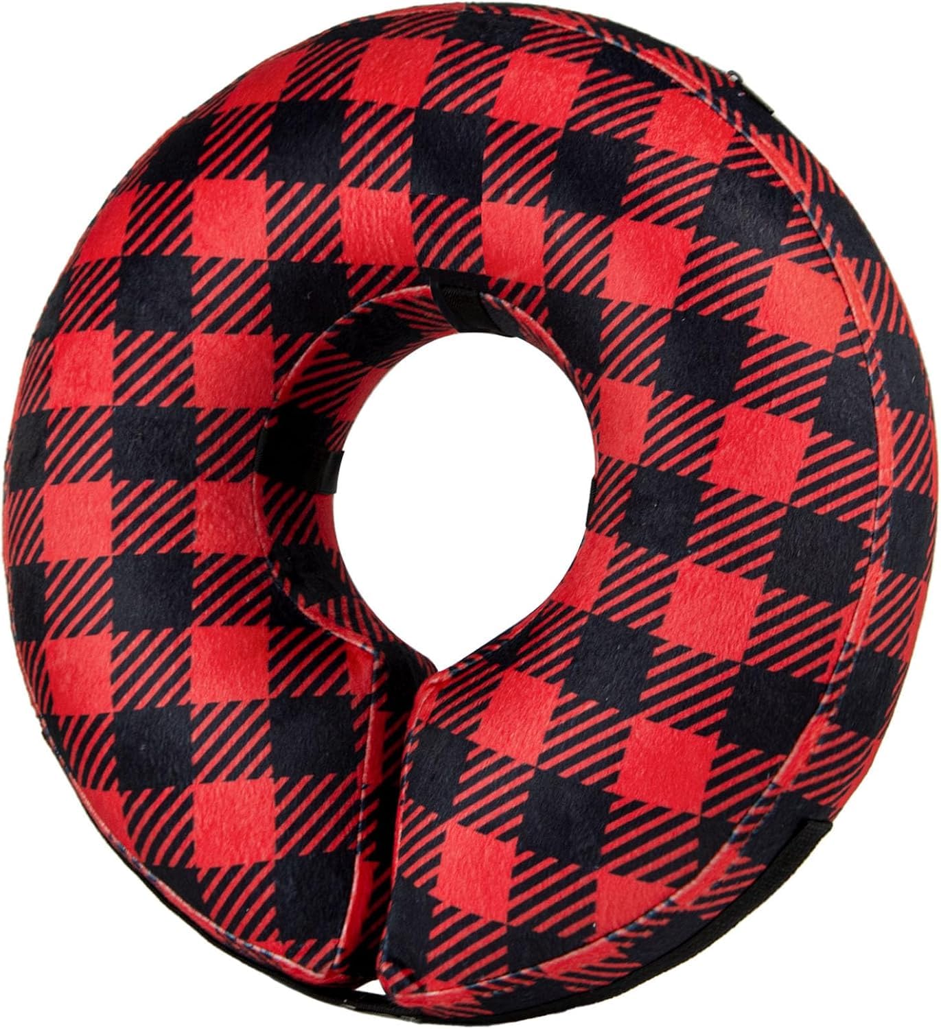 Photo 1 of BENCMATE Inflatable Dog Cone Collar Alternative, Soft Dog Cone for Small Medium Large Dogs and Cats, Neck Recovery ECollar Donut Collar After Surgery (Large+, Plaid)