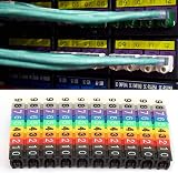 Hilitand 100x 2.5mm² Wire Number Marker Clips Plastic Cable Labels Color Coded view 4