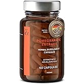 CLAV Pomegranate Extract - 1000mg Daily Dose - 40% Ellagic Acid - Vegan Pomegranate Supplement - Heart & Joint Support - 60 Capsules - Made in Germany